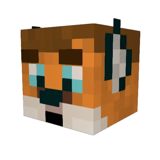 Realmportal Minecraft avatar head, 3D render