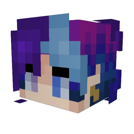 Realms4Ever Minecraft avatar head, 3D render