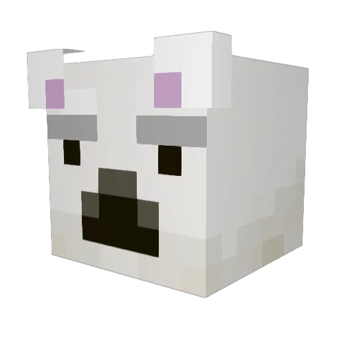 Realmso Minecraft avatar head, 3D render