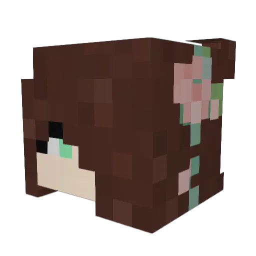 Realmwarrior Minecraft avatar head, 3D render
