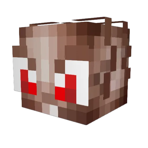 Realpainless Minecraft avatar head, 3D render
