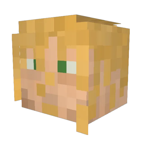 Realpitaman11 Minecraft avatar head, 3D render