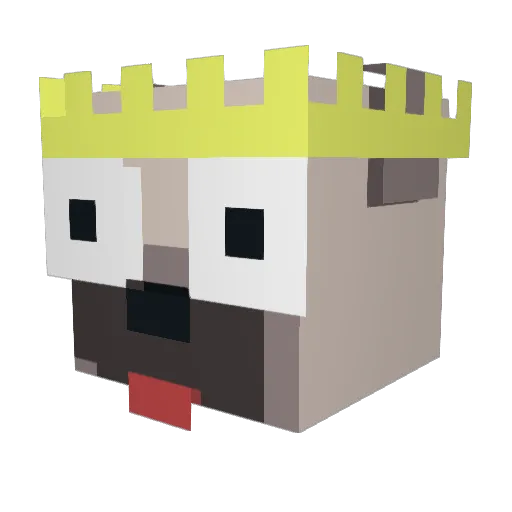 Realpuglife727 Minecraft avatar head, 3D render