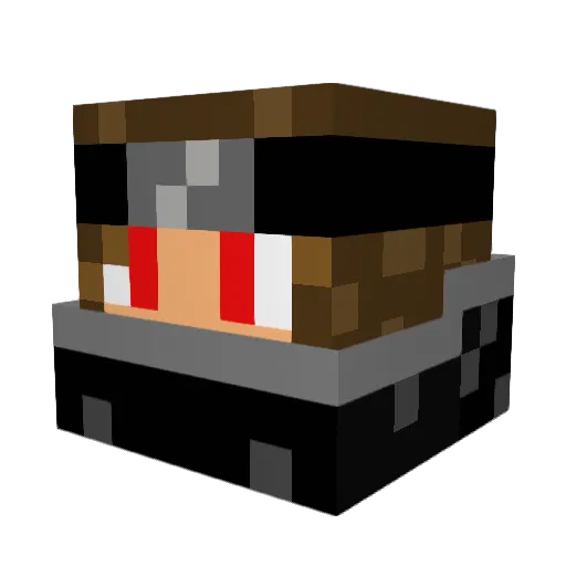 Realshark12 Minecraft avatar head, 3D render