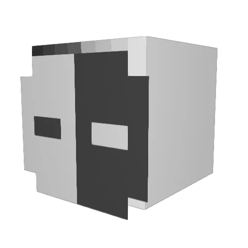RealulqExto Minecraft avatar head, 3D render