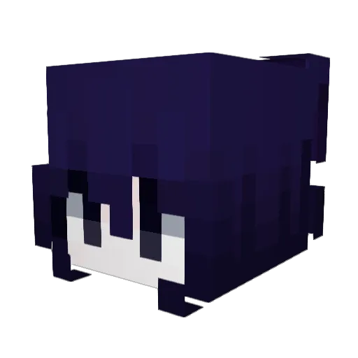 Reamed Minecraft avatar head, 3D render