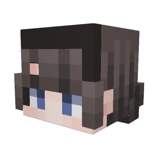 Reamit Minecraft avatar head, 3D render