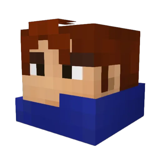 Reandis Minecraft avatar head, 3D render