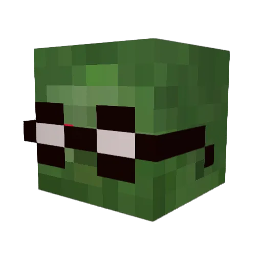 Reanimatednerd Minecraft avatar head, 3D render
