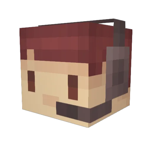ReapHappiness Minecraft avatar head, 3D render