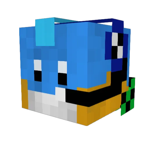 ReaperDrake Minecraft avatar head, 3D render