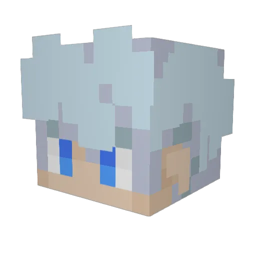 ReaperIce Minecraft avatar head, 3D render