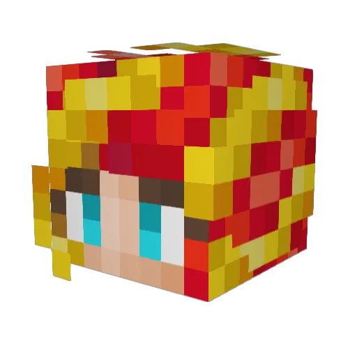 ReaperOfShadow01 Minecraft avatar head, 3D render