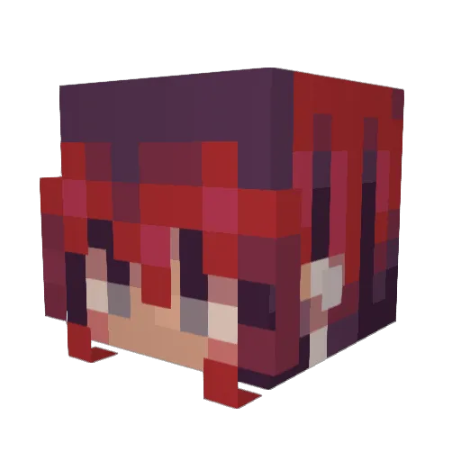ReaperQueens Minecraft avatar head, 3D render
