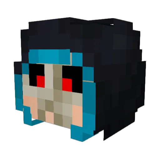 ReaperTheKiller Minecraft avatar head, 3D render