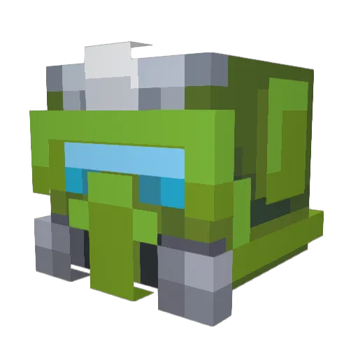 ReaperWTGun Minecraft avatar head, 3D render