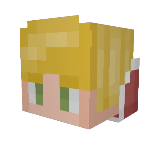 ReaperXR Minecraft avatar head, 3D render
