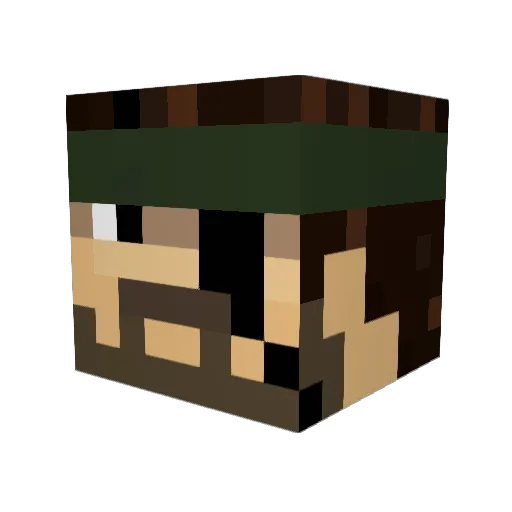 Reaperc89 Minecraft avatar head, 3D render