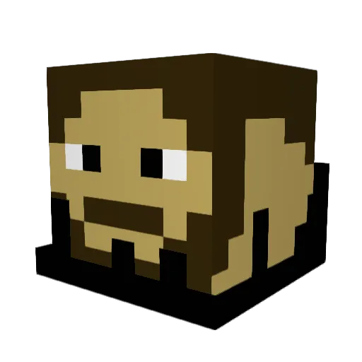 Reaperchicken Minecraft avatar head, 3D render