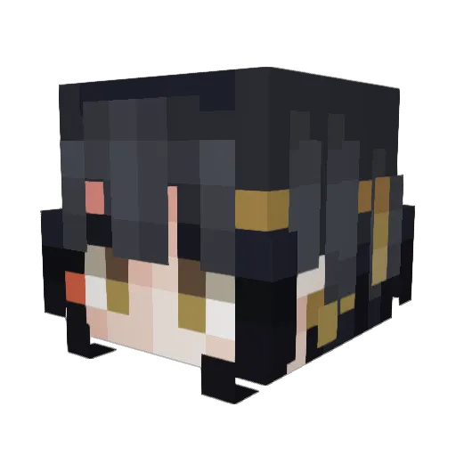 Reaperf Minecraft avatar head, 3D render