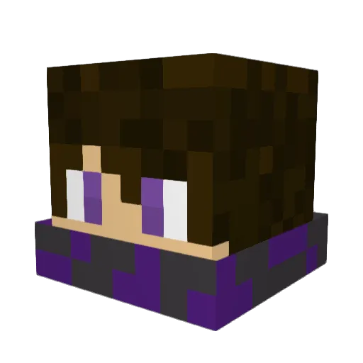 Reaperhero Minecraft avatar head, 3D render