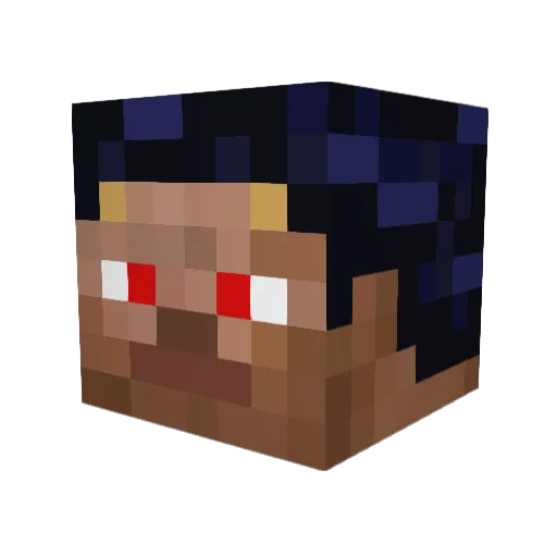 Reapermoose Minecraft avatar head, 3D render