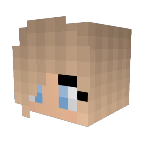 Reaperxxx02_EG Minecraft avatar head, 3D render