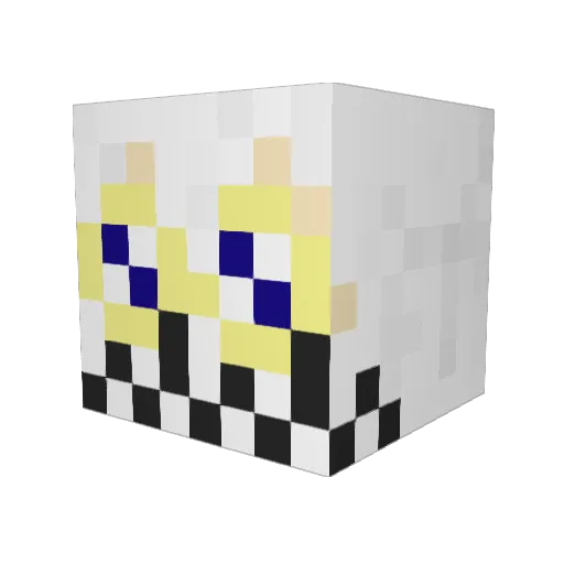 Reaposaurus Minecraft avatar head, 3D render