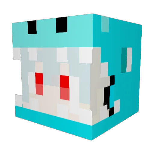 RearLyn Minecraft avatar head, 3D render