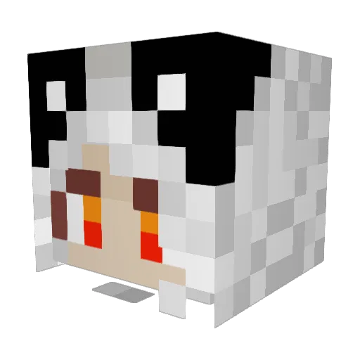 Reardes Minecraft avatar head, 3D render