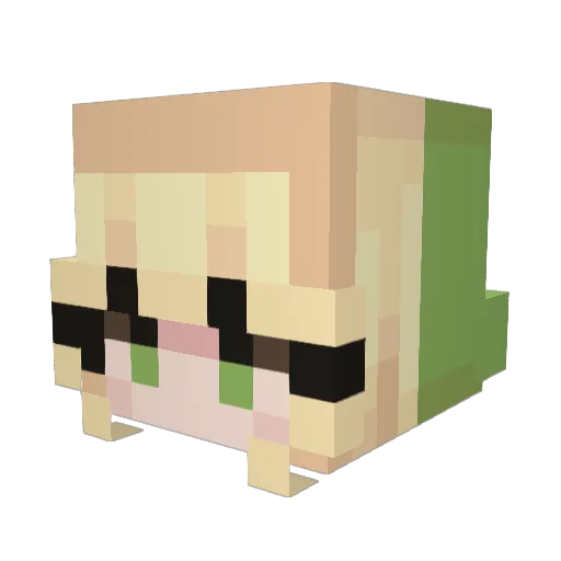 Reasonable12 Minecraft avatar head, 3D render