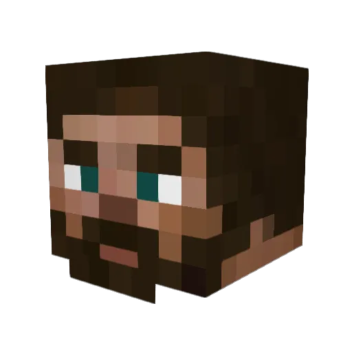 Reauxdal Minecraft avatar head, 3D render