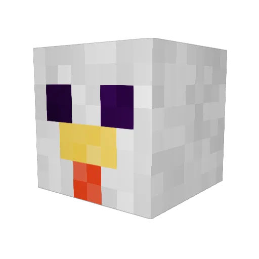 Reavel Minecraft avatar head, 3D render