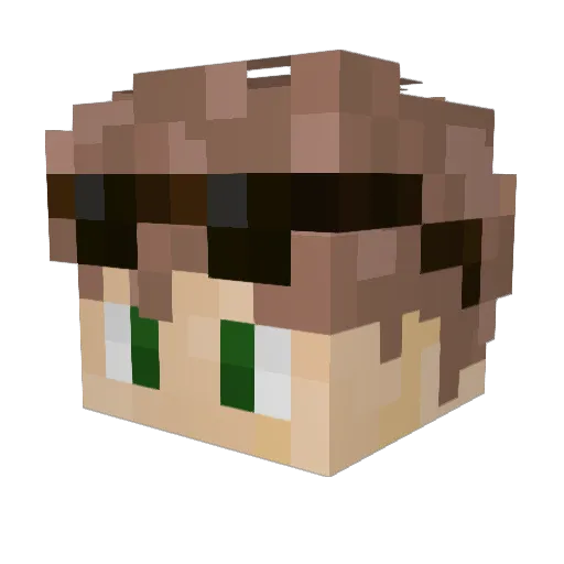 Reavvr Minecraft avatar head, 3D render