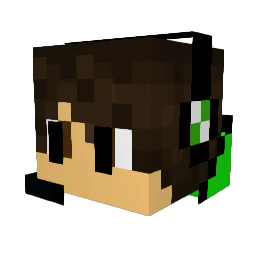 RebWil Minecraft avatar head, 3D render
