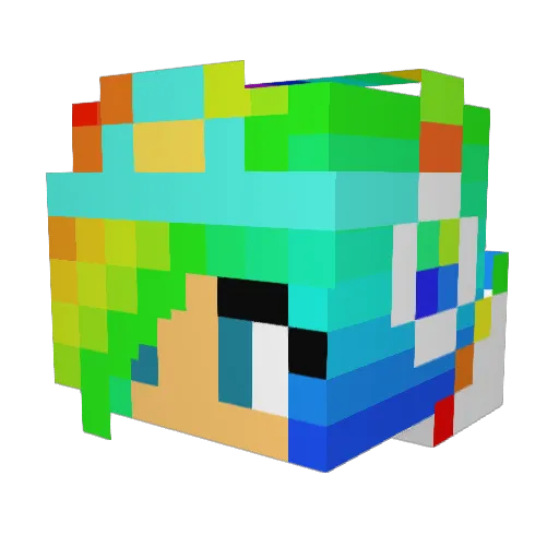 RebaBee Minecraft avatar head, 3D render