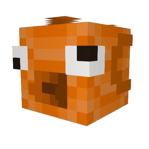 Rebachu Minecraft avatar head, 3D render