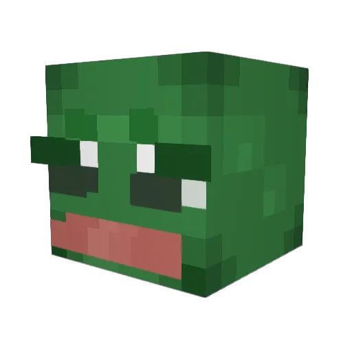 Rebagel Minecraft avatar head, 3D render