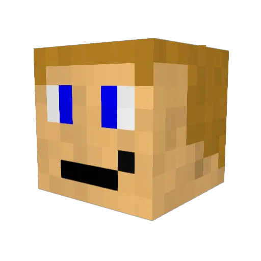 Rebal25 Minecraft avatar head, 3D render