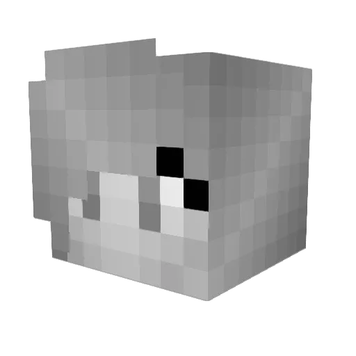Rebana Minecraft avatar head, 3D render