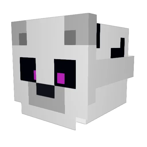 Rebannable Minecraft avatar head, 3D render