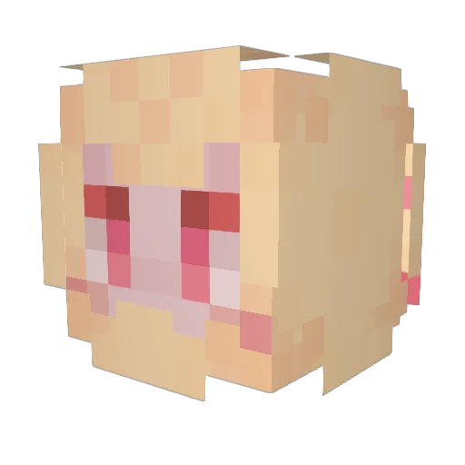RebbatsHctorc Minecraft avatar head, 3D render
