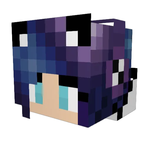 Rebbeca1 Minecraft avatar head, 3D render