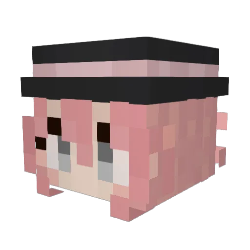 Rebbeca__ Minecraft avatar head, 3D render