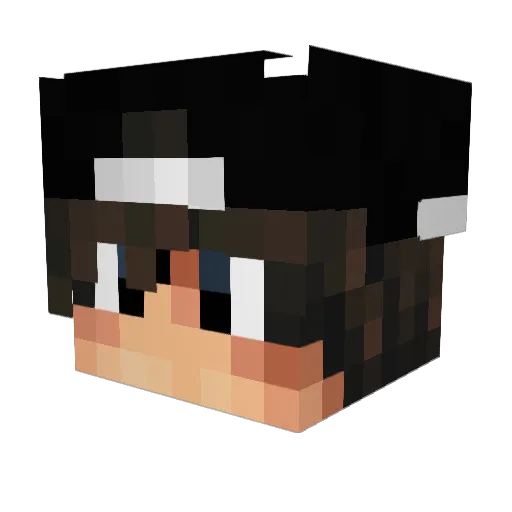 Rebbiey Minecraft avatar head, 3D render
