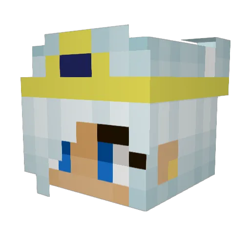 Rebbit04 Minecraft avatar head, 3D render