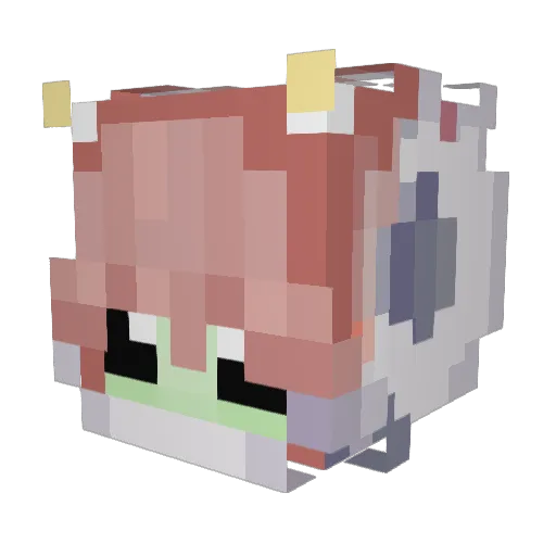 Rebble Minecraft avatar head, 3D render