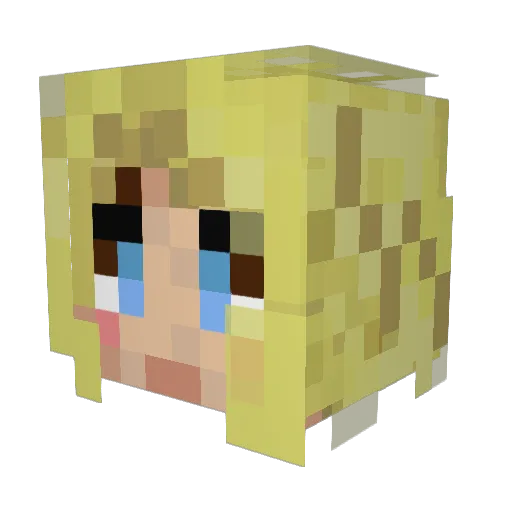 Rebbzon Minecraft avatar head, 3D render