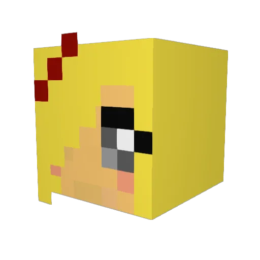 Rebe2380 Minecraft avatar head, 3D render