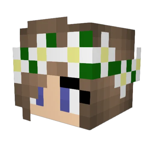 Rebecca7878 Minecraft avatar head, 3D render